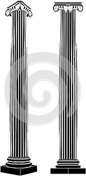 Greek Ionic Column Vector 05