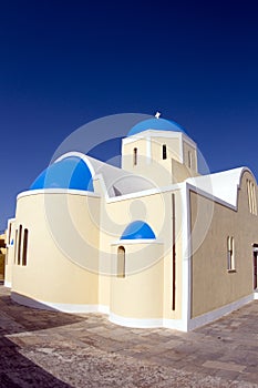 Greek island church santorini