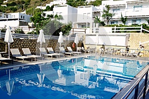 Greek Island Hotel Swimming Pool, Skyros, Greece