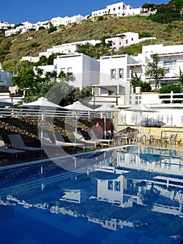 Greek Island Hotel Swimming Pool, Skyros, Greece