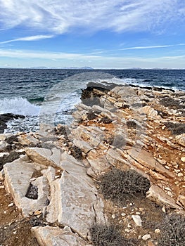 GREEK ISLAND LIFE â€” The rocky beaches of Paros, Greece