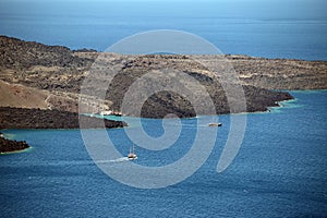 Greek island Santorini Coastline