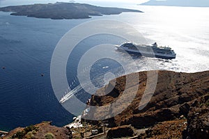 Greek island Santorini Coastline