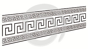 Greek Key Pattern Border - Ancient Meander Vector Design, vector design Generative AI