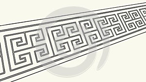 Greek Key Pattern Border Design Element, Vector, Generative AI