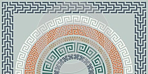 Greek key pattern, frames collection. Decorative ancient meander