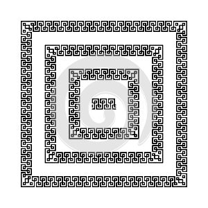 Greek meander frames,