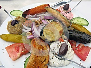 Greek meze food