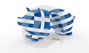 Greek money box break