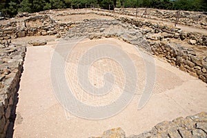 Greek mosaic floor photo