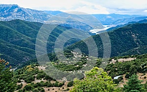 Greek Mountain Landscape on Cloudy Day, Greece