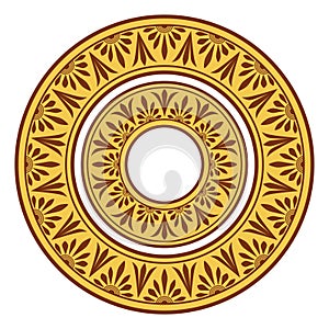 Greek national antique round pattern, .