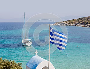 Greek National Flag Seascape