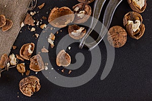 Greek nuts whole and split, the Nutcracker