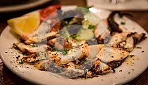 Greek Octopus Appetizer Dish