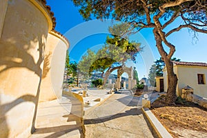 Greek orthodox cemetery in Lefkes village