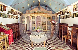 Greek orthodox chapel interior