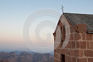 Greek Orthodox chapel on mount Sinai mount Moses in Egypt