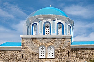 Greek Orthodox Church with blue dome