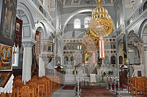 Greek orthodox church interior