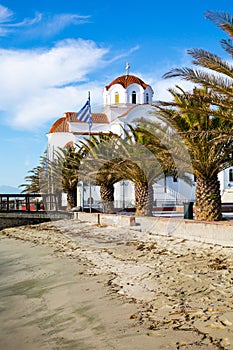 Greek orthodox Church in Paralia Katerini beach, Greece