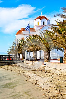 Greek orthodox Church in Paralia Katerini beach, Greece