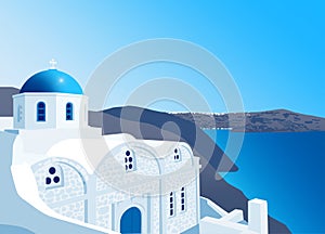 Greek Orthodox church at Santorini island