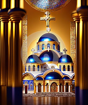 Greek Orthodox Churches Commercial Business. Generative AI.