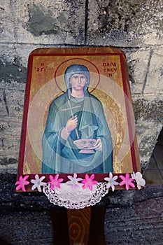 Greek Orthodox Icon Outside Church