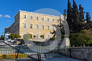 The Greek parliament in Athens, Greece