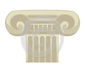 Greek pillar or column Ancient Greece symbol construction element