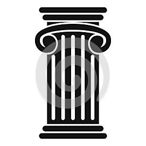 Greek pillar icon, simple style