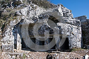 Greek Rock Tomb in Mugla photo
