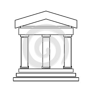 Řek nebo římský budova  vektor ilustrace 