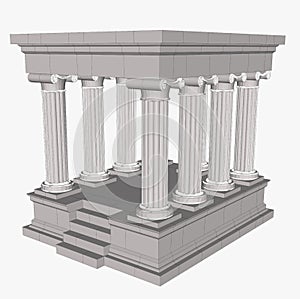 Greek or Roman Temple Columns,Architecture columns details vector image,architectural decoration