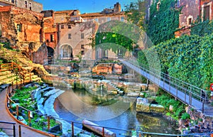 Greek-Roman Theatre of Catania in Sicilia, Italy photo