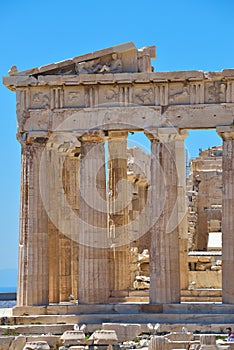 Greek ruins of Parthenon on the Acropolis in Athens, Greece