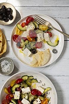 Greek salad with feta chesse