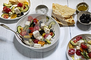 Greek salad with feta chesse