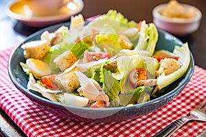 Greek salad with fresh vegetables, feta cheese