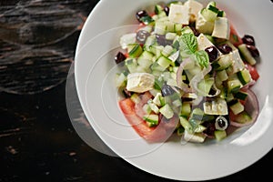 Greek horiatiki salad photo