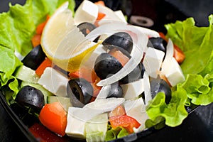 Greek salad, macro