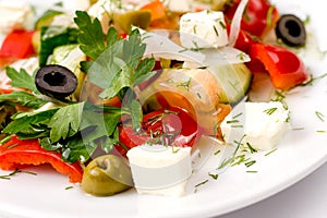 Greek salad, macro