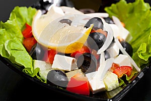 Greek salad, macro