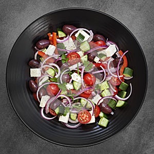 Greek Salad Overhead View