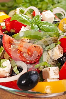 Greek salad serving