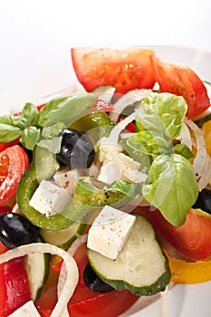 Greek salad serving