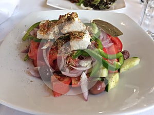 Greek salad, Traditional Greek salad.