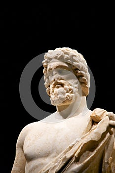 Greek sculpture without nose photo