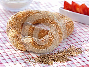 Greek sesame bread rings